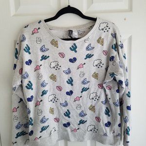80's print sweatshirt